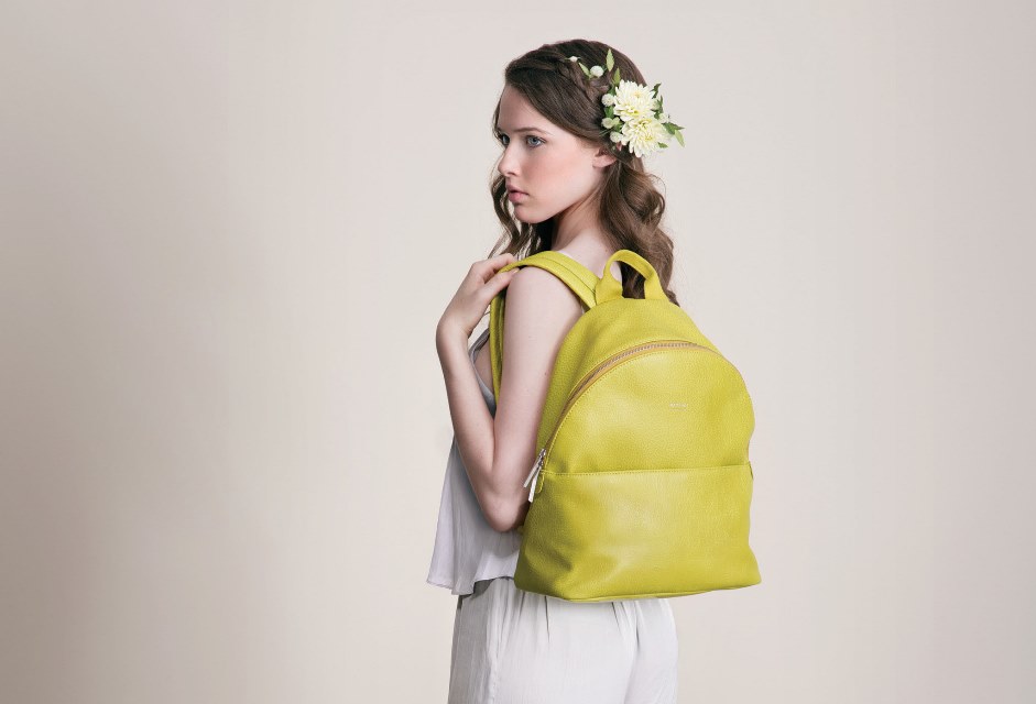 Mat-and-nat-vegan-backpack-yellow