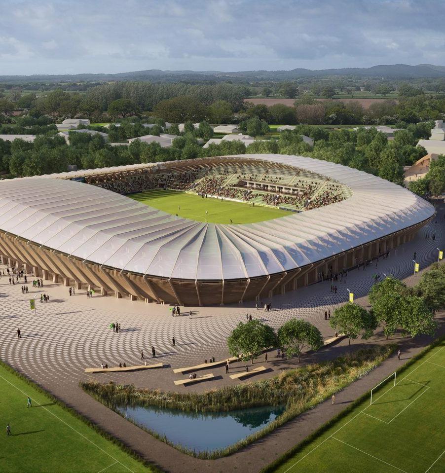 В Англии построят деревянный стадион на солнечных батареях по проекту Захи Хадид