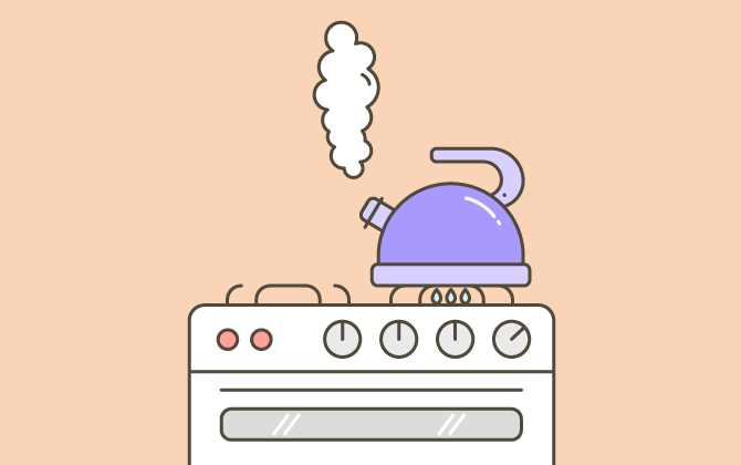 Замените электрический чайник на обычный для газовой плиты