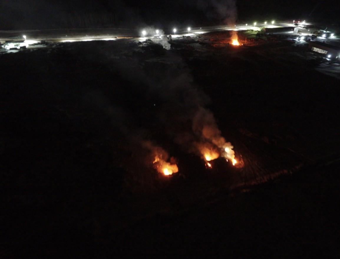 На мусорном полигоне под Челябинском по ночам сжигают отходы