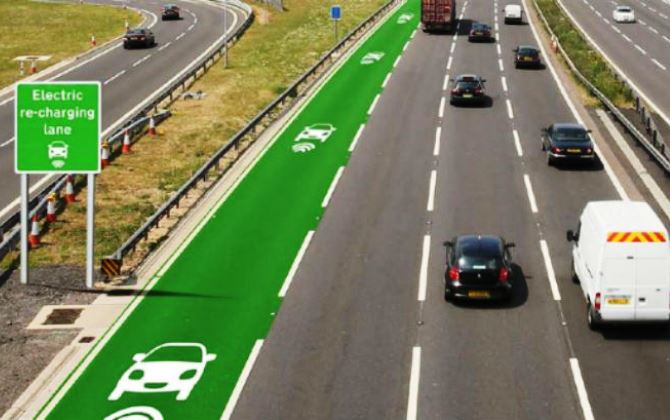 В Британии построят трассу, заряжающую электромобили во время движения