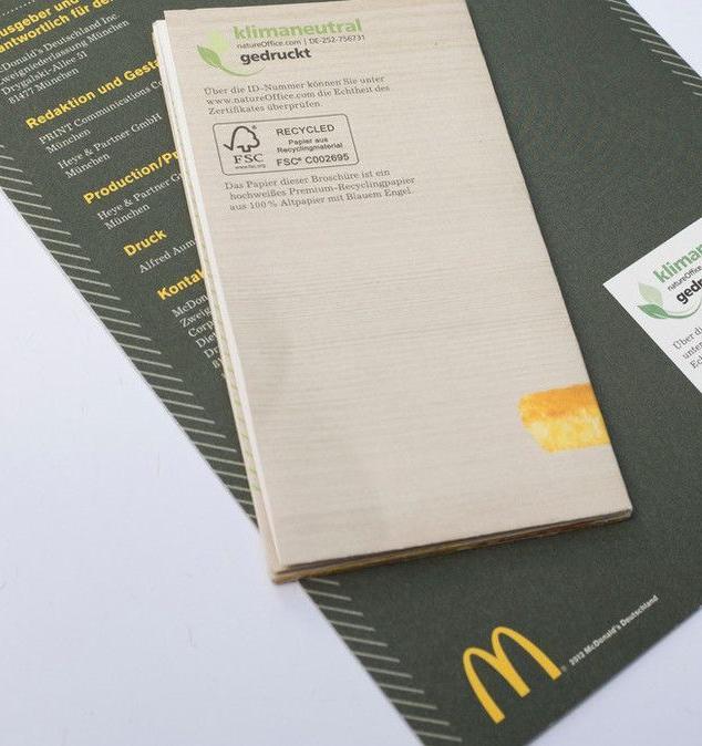 Вся бумажная упаковка «Макдоналдс» теперь сертифицирована FSC
