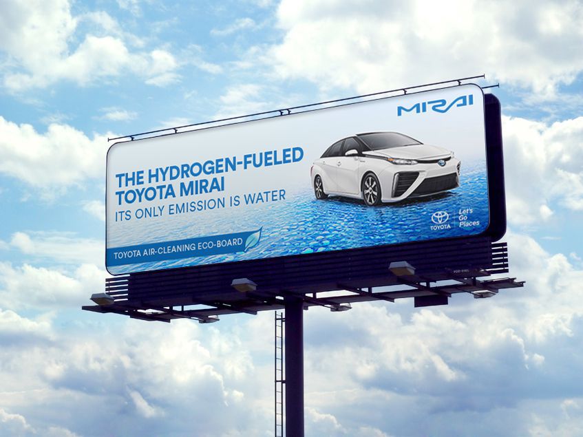 Рекламные билборды Toyota очистят воздух
