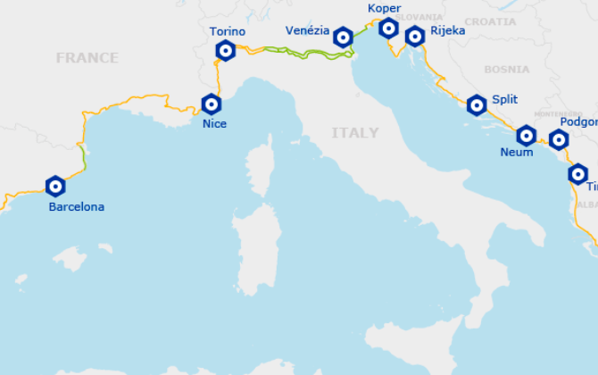 Вдоль побережья Средиземного моря пройдет велодорожка