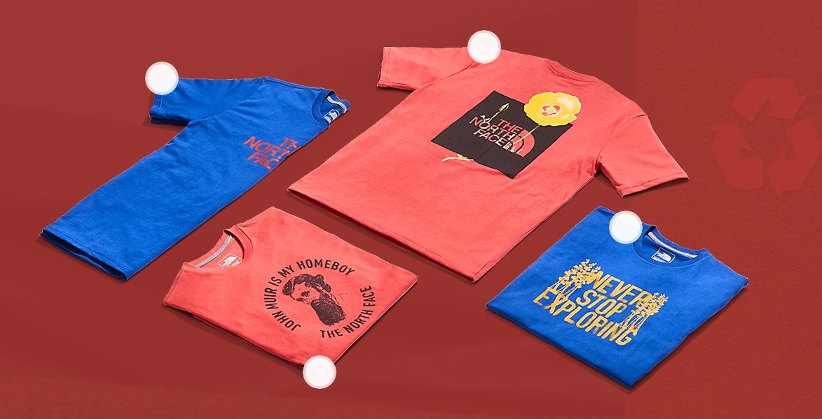 North Face выпустила футболки и сумки из переработанного пластика