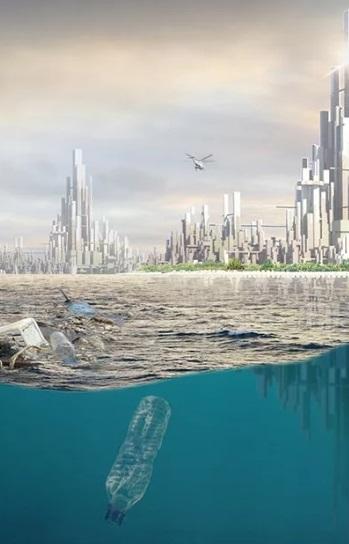 Представлен концепт города из переработанного океанического пластика