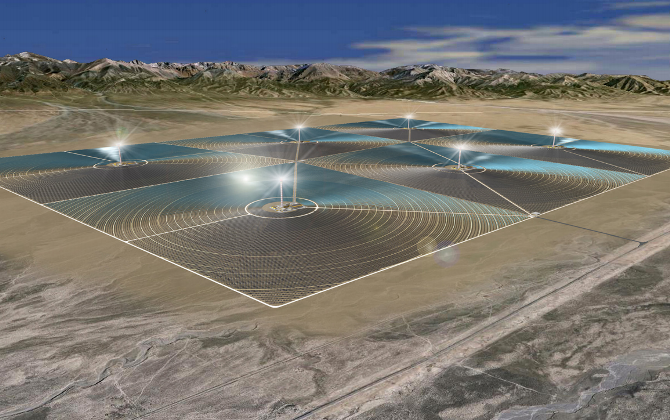 В пустыне Гоби построят башни из солнечных батарей