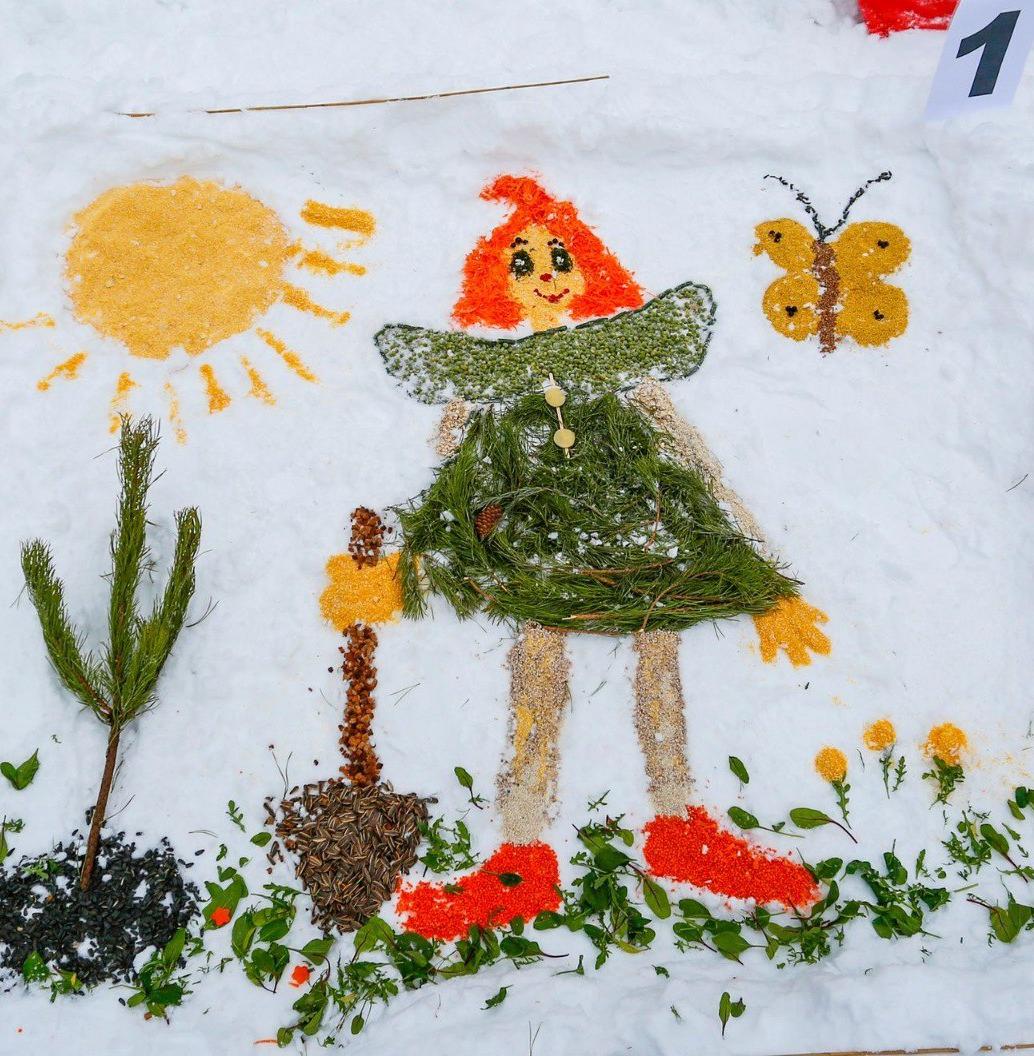 Картины из семечек и ягод сделают москвичи для птиц 