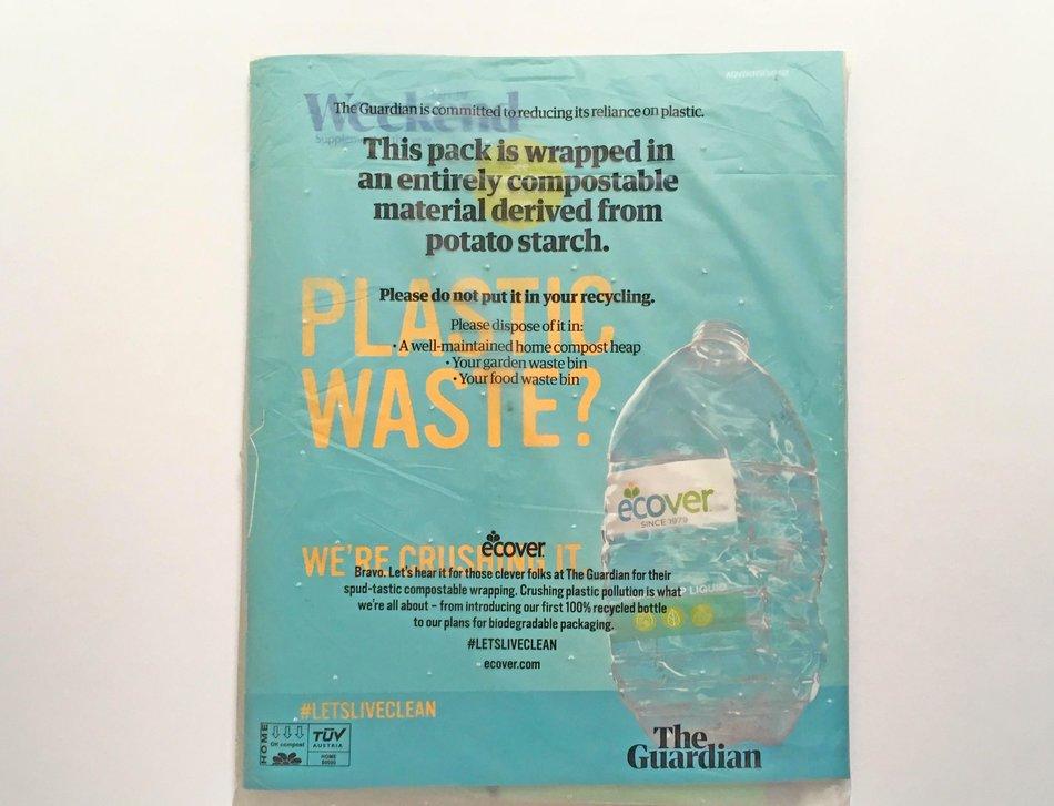 The Guardian будет продаваться в биоразлагаемой упаковке