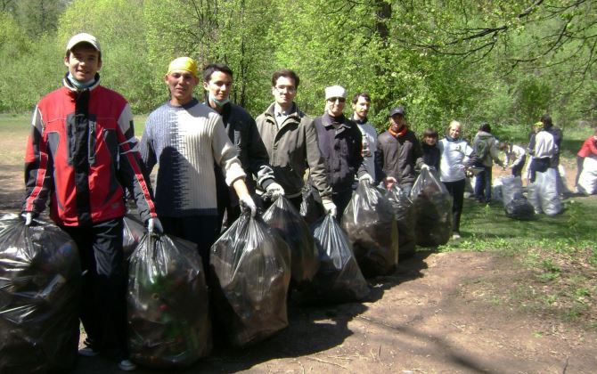 Уборка с раздельным сбором мусора пройдет в Санкт-Петербурге