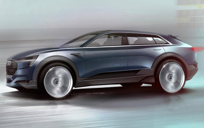 Audi представит кроссовер с электродвигателем на автосалоне в сентябре